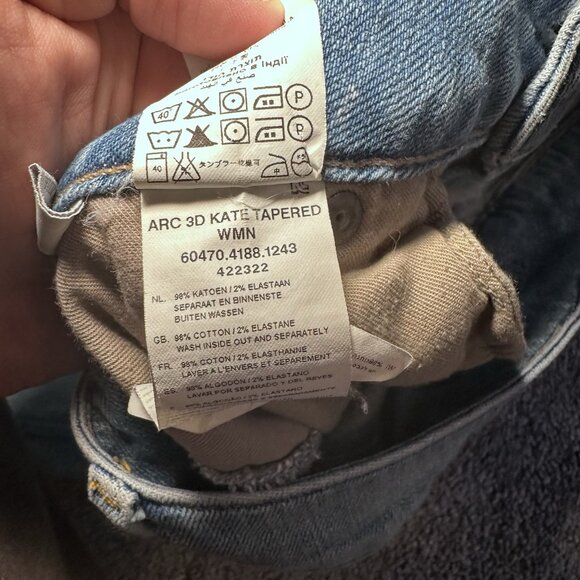 G-STAR Jeans Womens 30 (33x27) Blue Denim Arc 3D Kate Tapered - Picture 8 of 15